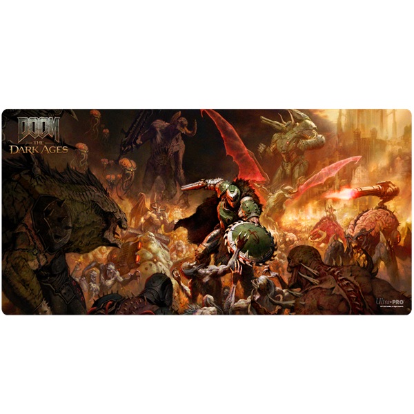 Spillem 195 165 Tte  Playmat  Doom The Dark Ages: Onslaught Extended Playmat Ultra Pro  16618