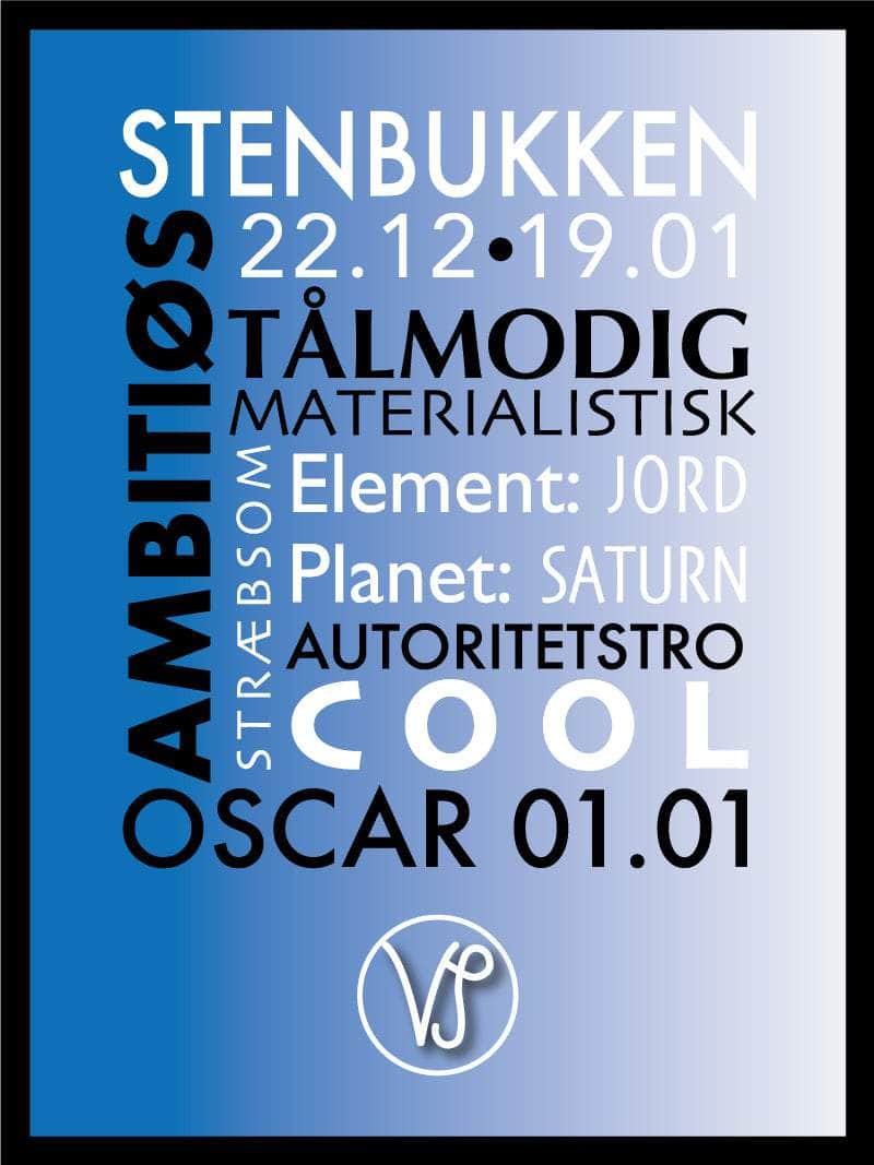 Stenbukken Stjernetegn Plakat – Unik Indretningstilbehør