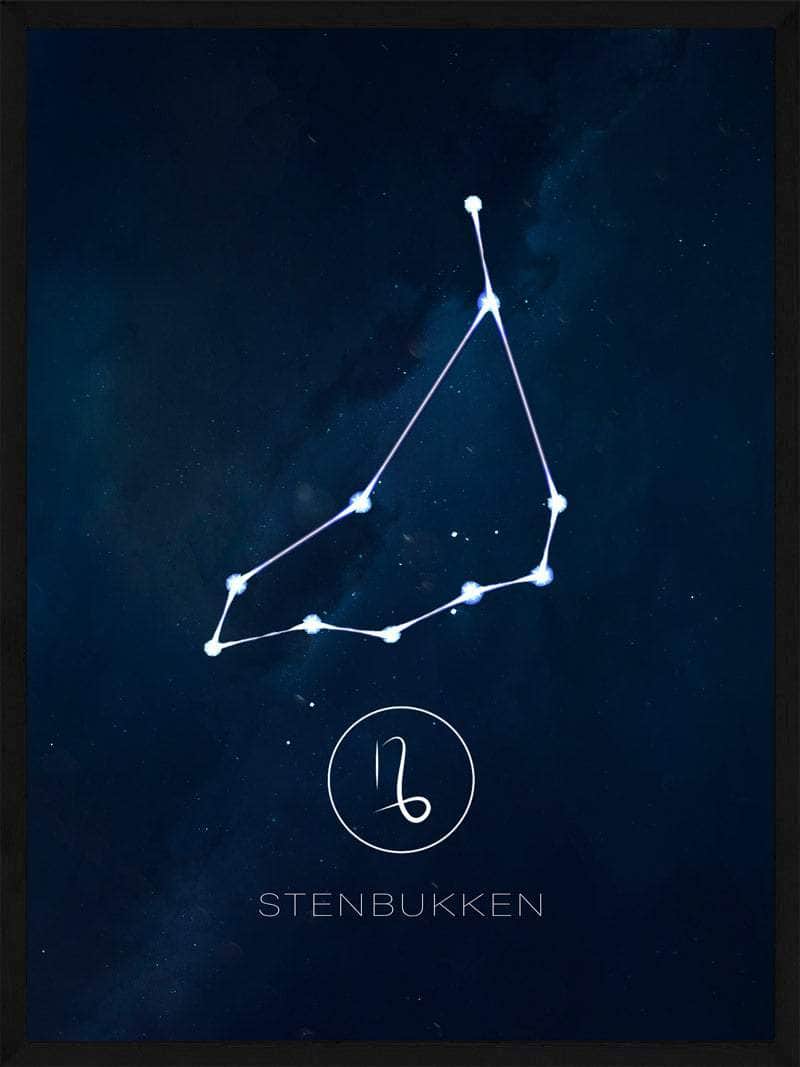 Stenbukken Stjernetegn Plakat – Unik Kunst til Dit Hjem