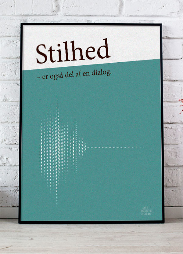 Stilhed - Plakat om Dialog i Grøn A4 Format