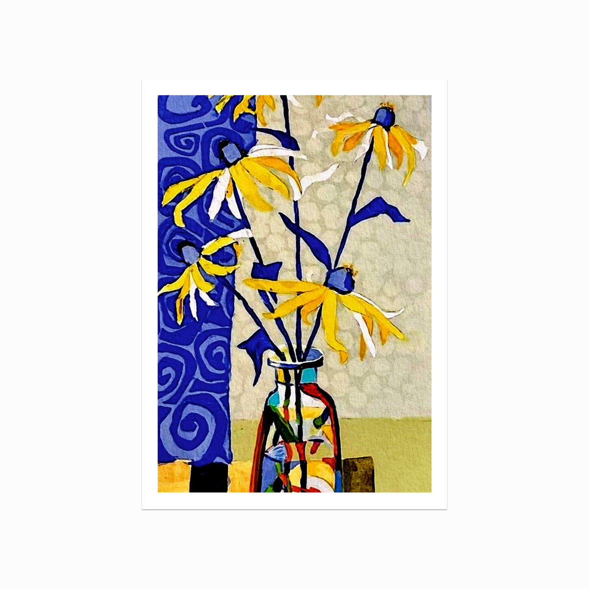 Elegant blomsterplakat til smuk hjemmedekoration!