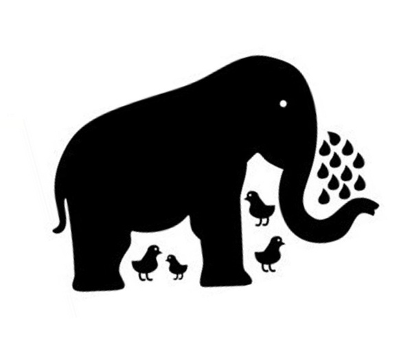 Stor Elefant Tavle Wallsticker – Kreativ Leg til Børn!