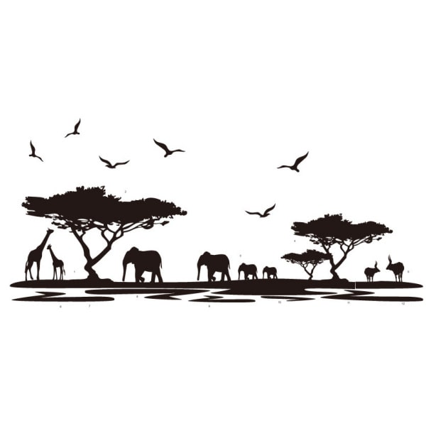 Stor Savannedyr Wallsticker til Børneværelset – Fantastisk!