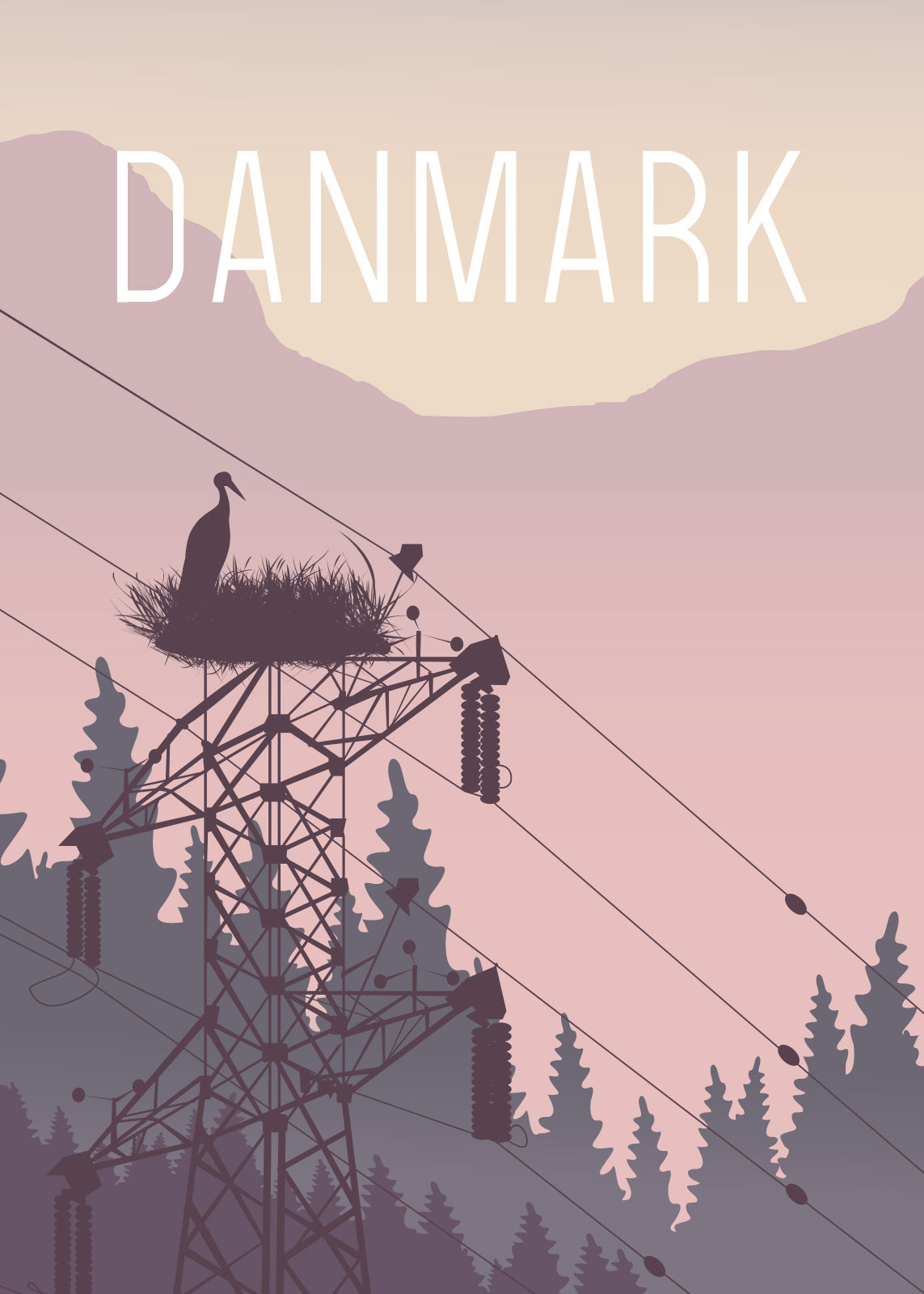 Str Mmast Illustration – Grafisk Kunst af Rikke Axelsen