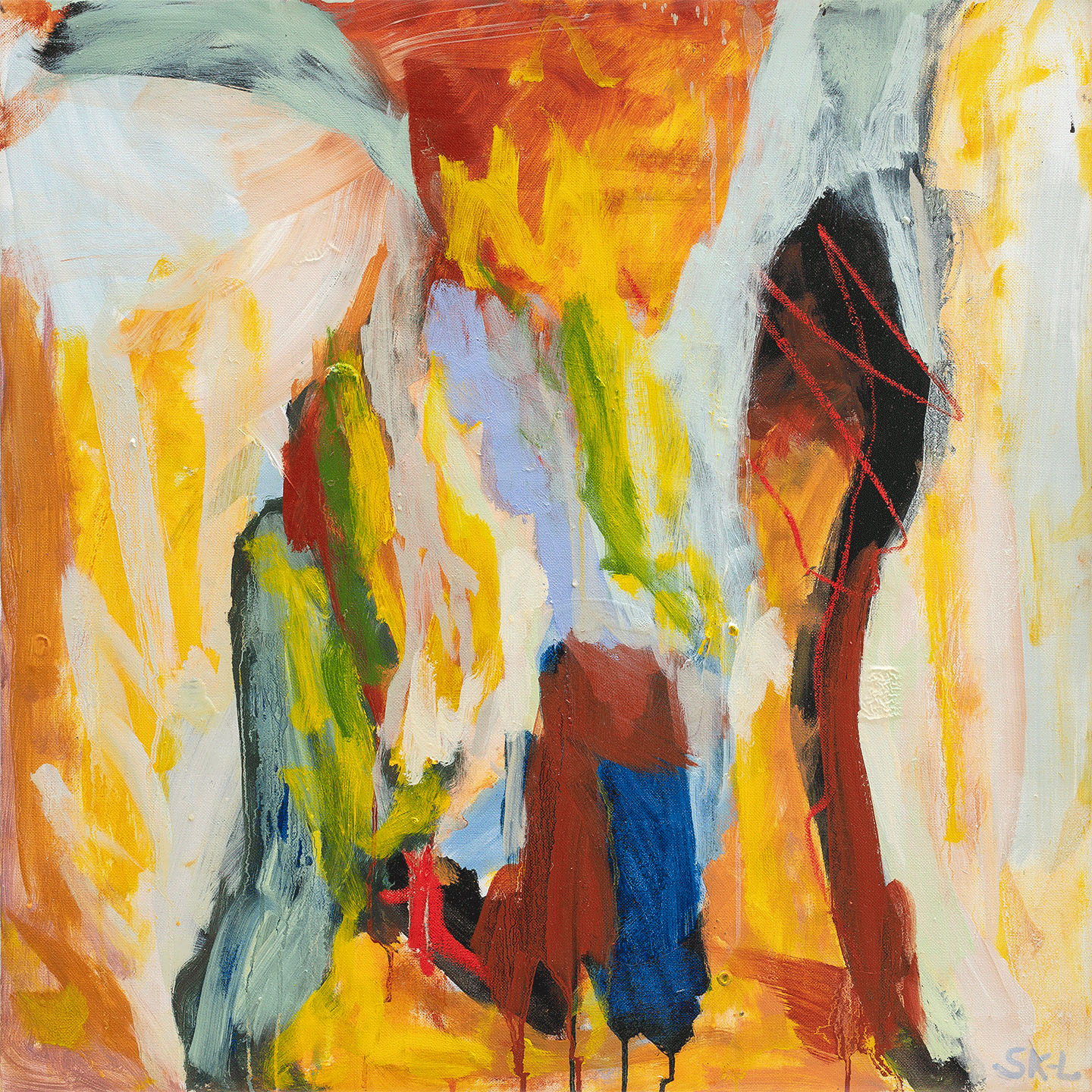 Abstrakt Kunsttryk "Sunshine" af Svend Kindt-Larsen