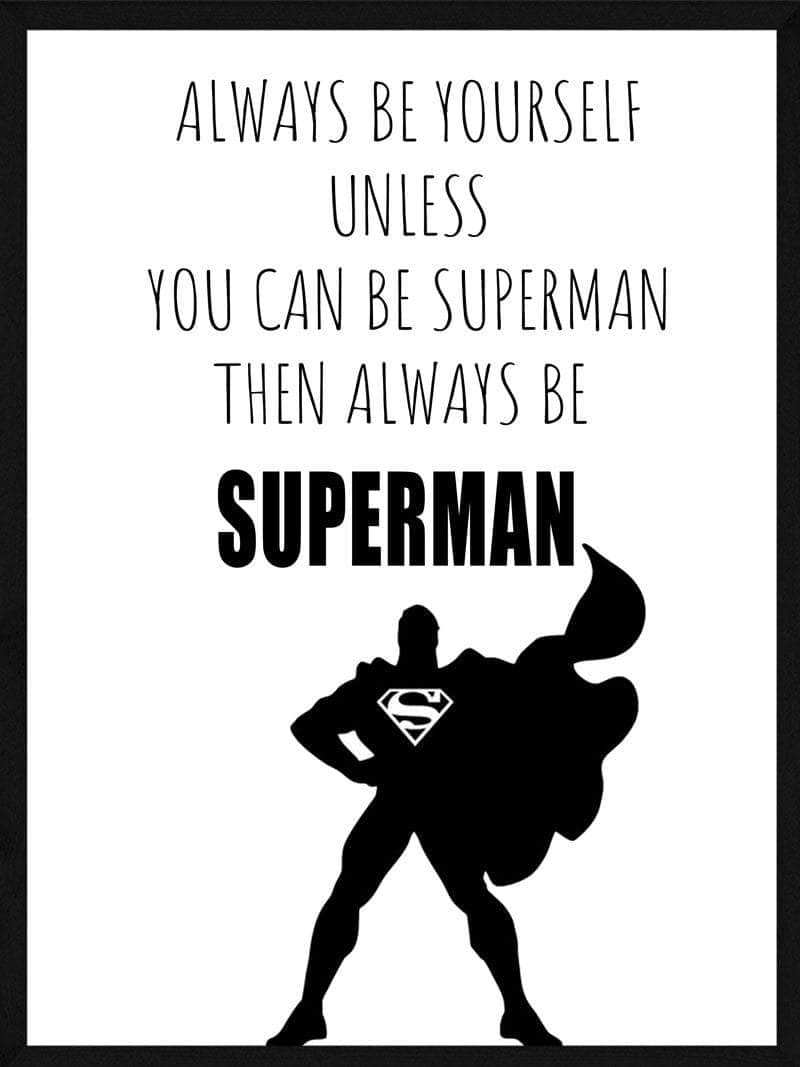 Superman Plakat - Sjovt Citat til Børneværelset