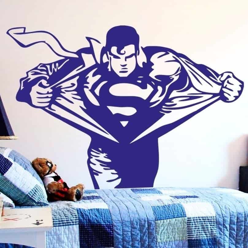 Superman Vægklistermærke – Fantastisk Dekoration til Børneværelset!