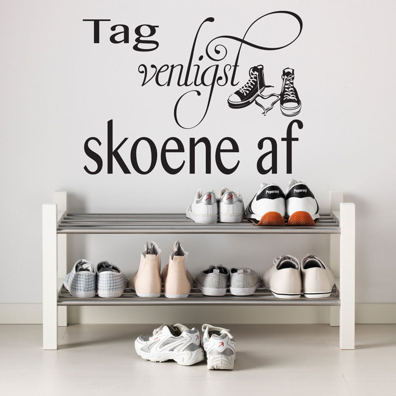 Tag Venligst Skoene   Wallsticker