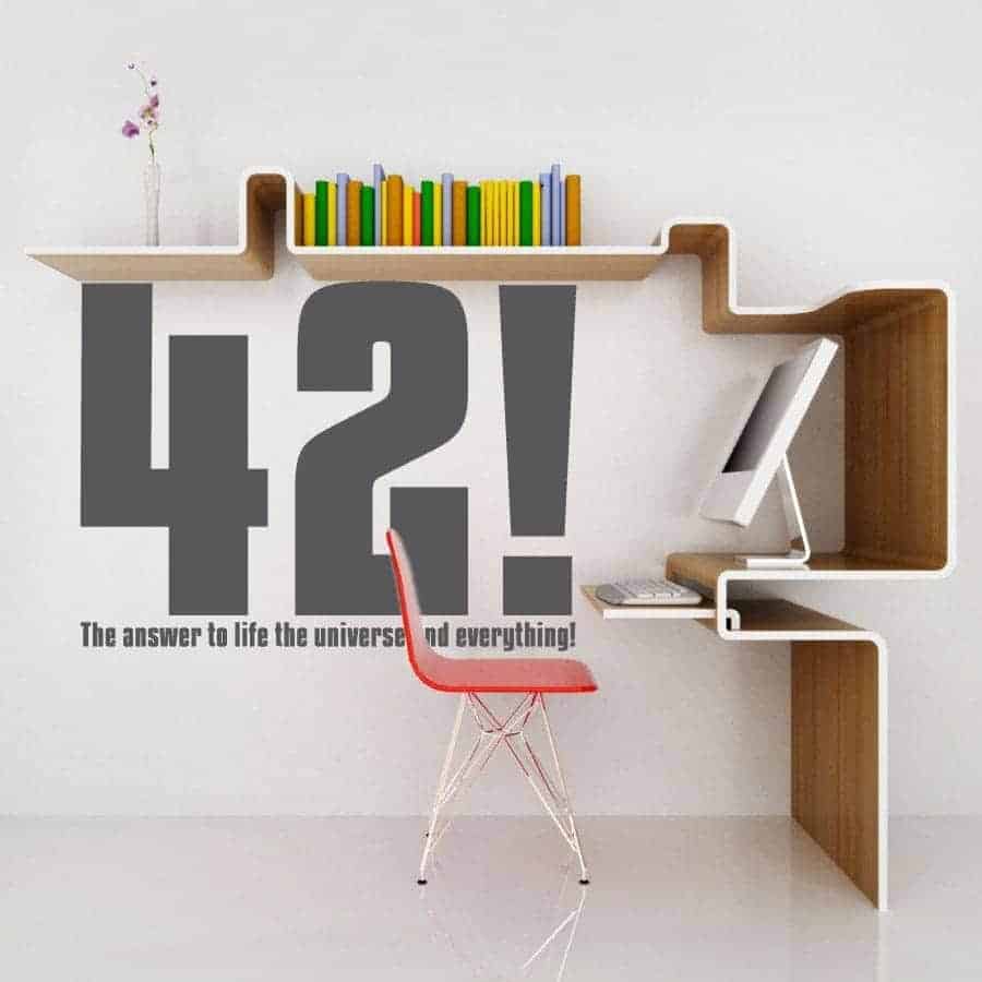 42  The Answer   Life Wallsticker