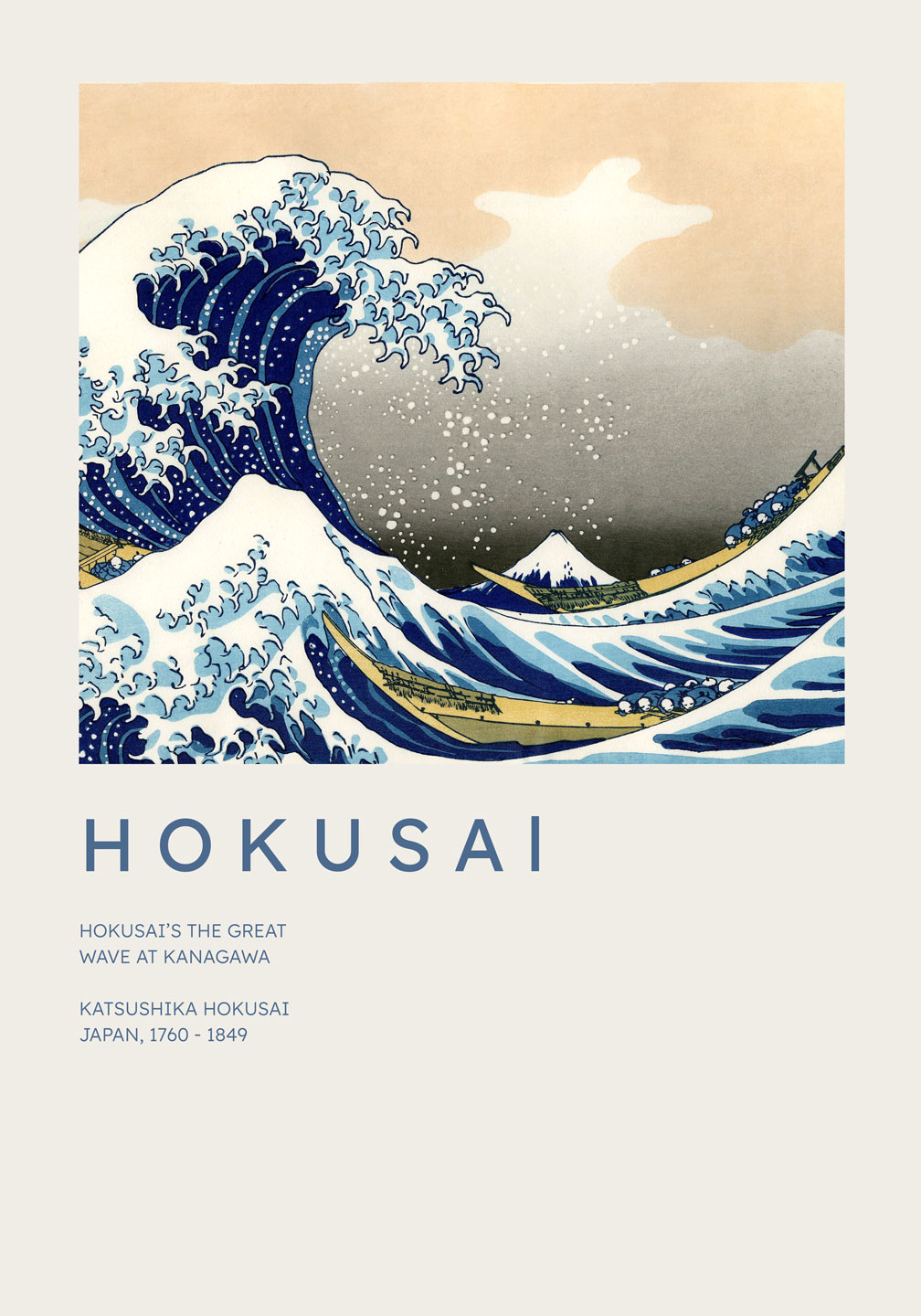 Den Store Bølge – Højkvalitets Plakat af Kanagawa