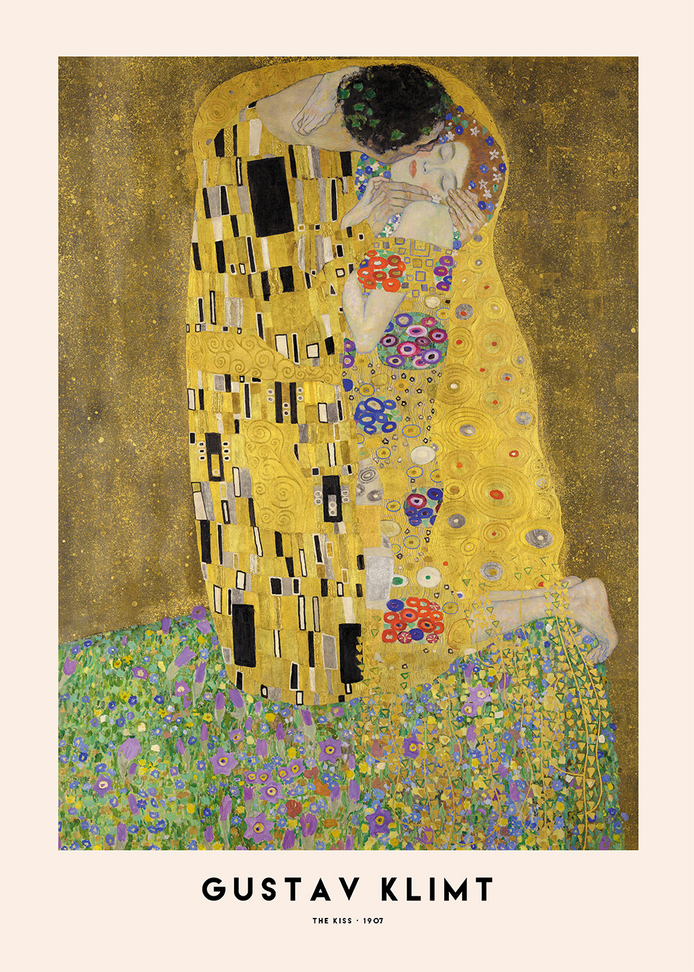 Kunstplakat: The Kiss - Black Week Tilbud! Spar 50%
