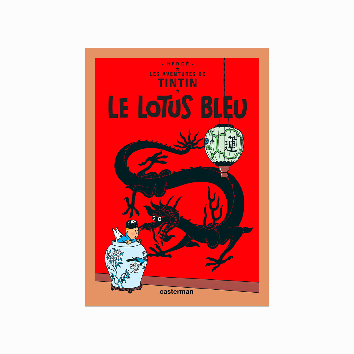 Tintin Plakat – Le Lotus Bleu 1936 til dit hjem