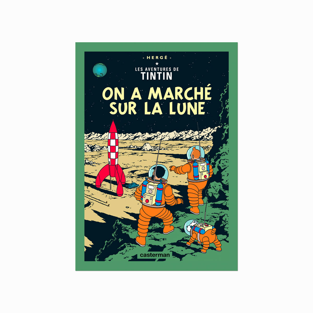 Tintin Plakat Marché Sur Lune 1954