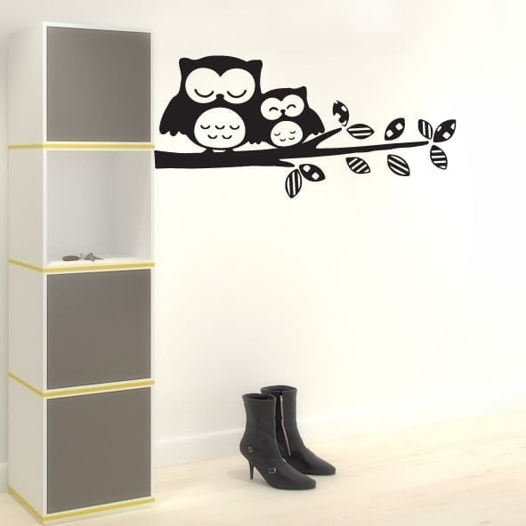 Ugler Sover Wallsticker