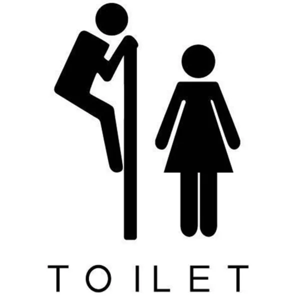 Sjov Toilet Wallsticker med Smugkigger – Unik Dekoration