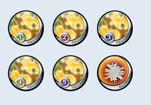 Tokens Pakke Tocamo "Gul" - 6 stk. Akrylmarkører