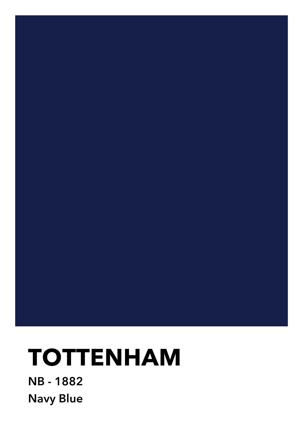 Tottenham Navy Blue Kunstværk – Unik Hjemmedekoration