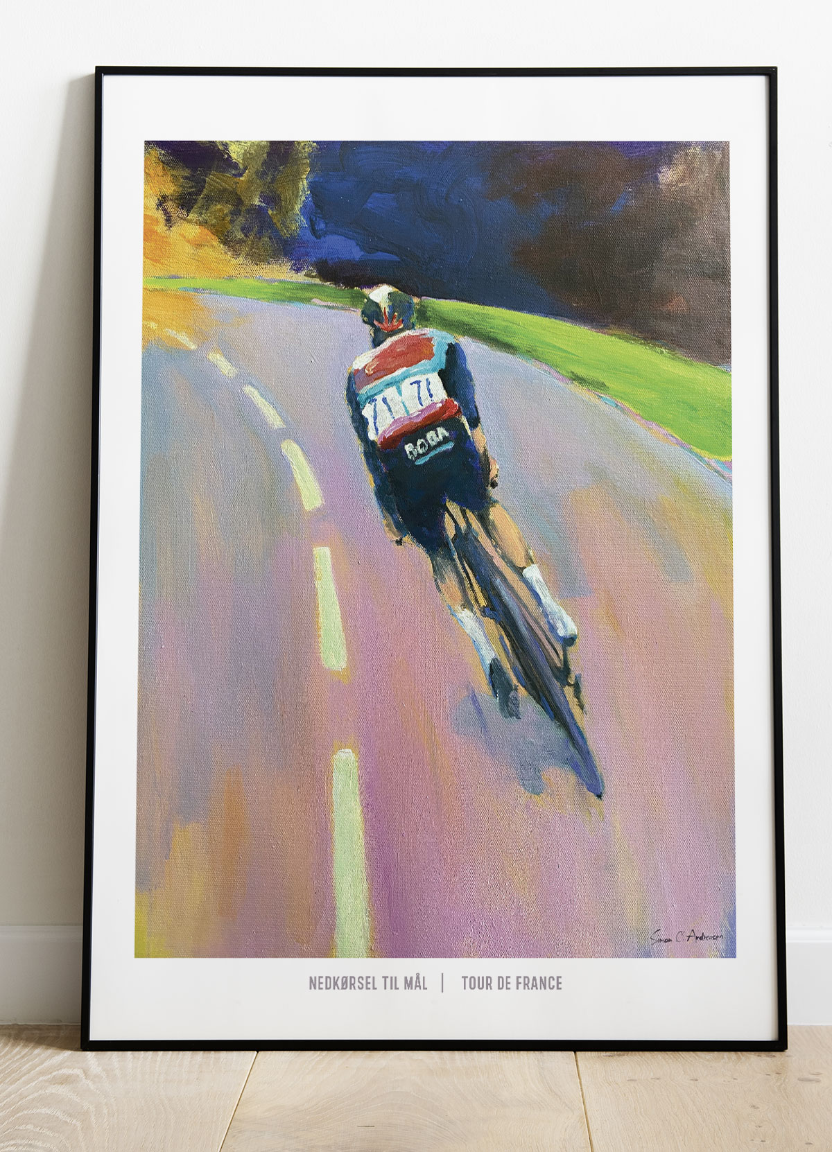 Tour de France Plakat – Nedkørsel Mod Mål A4 199 kr.