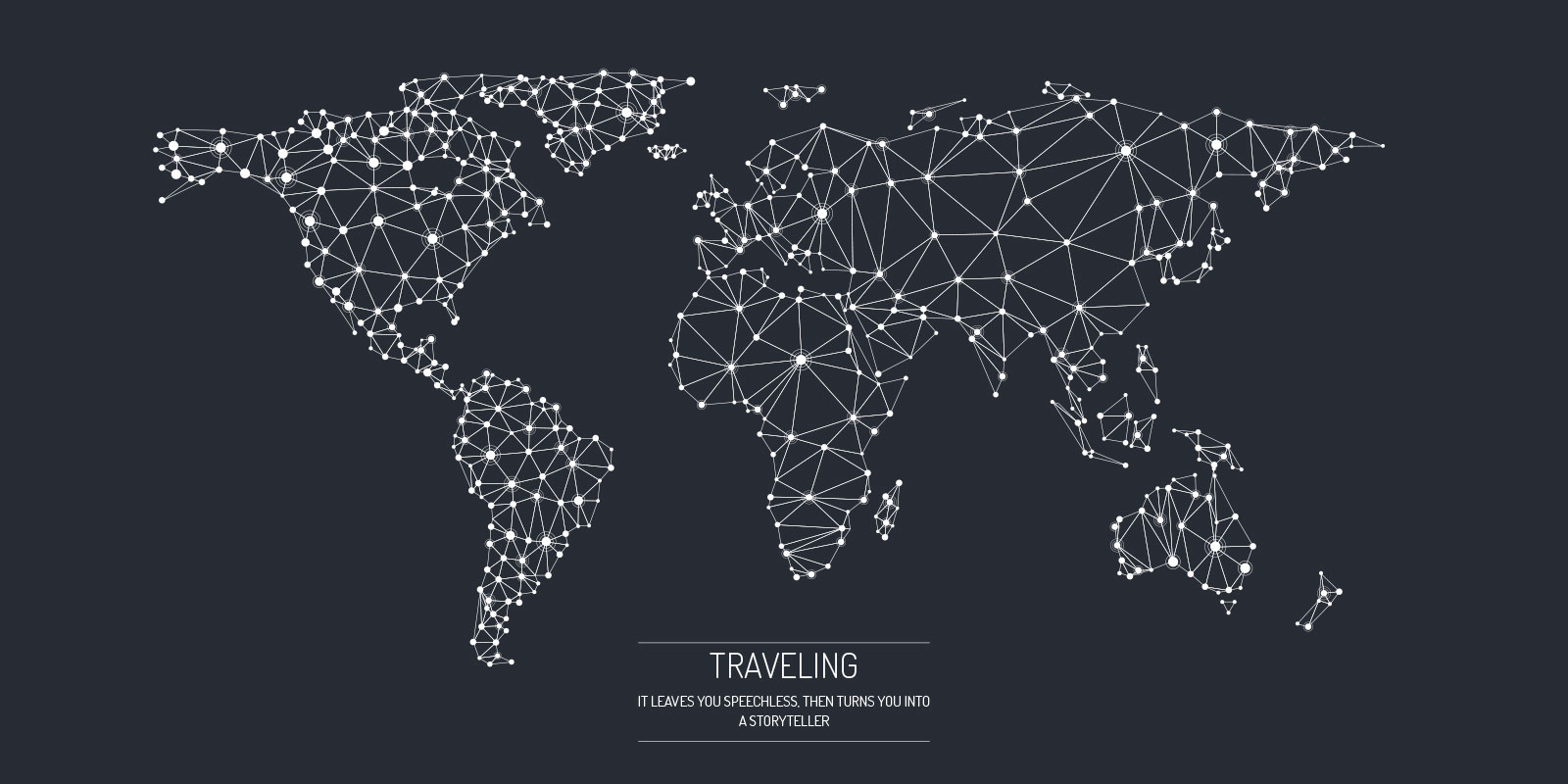 Rejseplakat "Traveling" af Rikke Axelsen - Inspirerende kunst