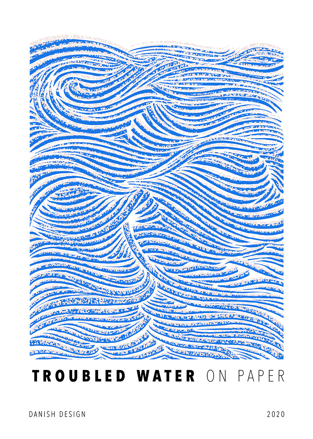 Troubled Water Blue Plakat – Naturens Skønhed til Dit Rum