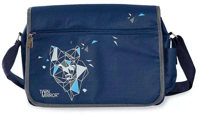 Twin Mirror Messenger Bag: Fractal Fox Gaya Entertainment