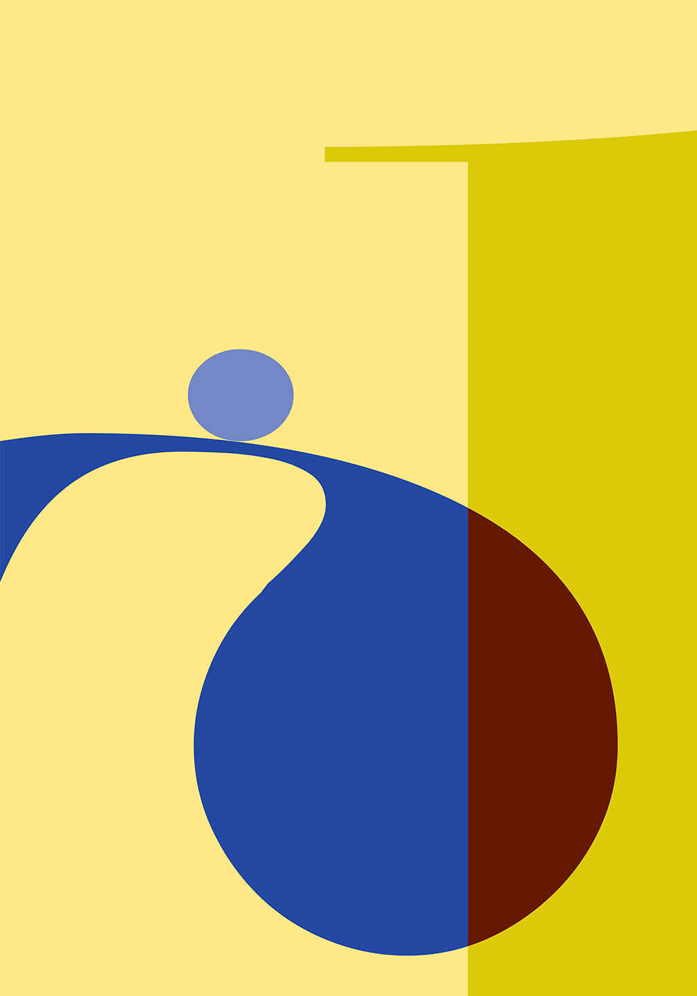 Typo Lilla Gul Plakat – Unik Kunst til Dit Hjem