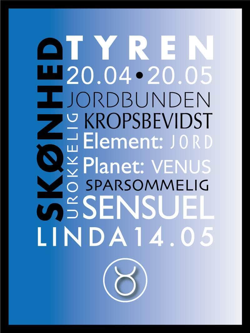 Tyren Stjernetegn Plakat – Unik Astrologisk Kunstværk