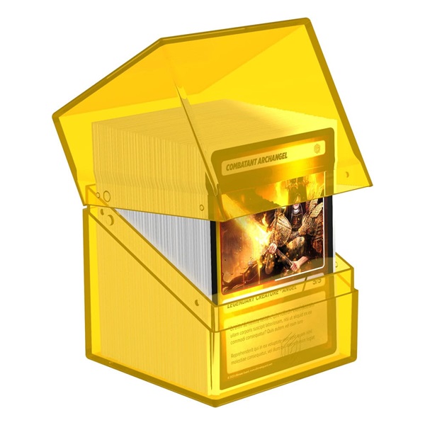 Ultimate Guard Boulder Deck Case Deck Box 100 Standard Size Clear: Amber