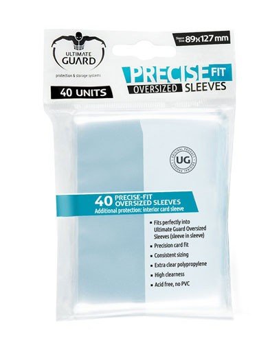 Ultimate Guard Oversized Lommer - 40 stk. Transparent Sleeve