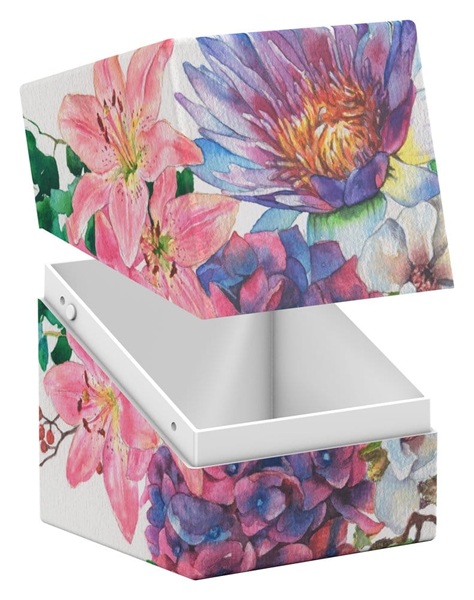 Ultimate Guard Return Earth Boulder Deck Case Deck Box 100 Standard Size: Floral Places Lotus Bloom