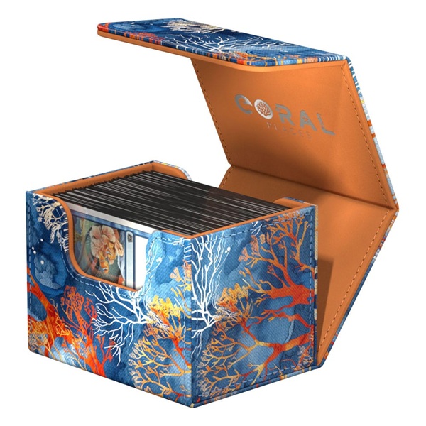 Ultimate Guard Sidewinder Deck Case Deck Box 100 Standard Size Xenoskin 2025 Exclusive: Coral Places Fiery Reef