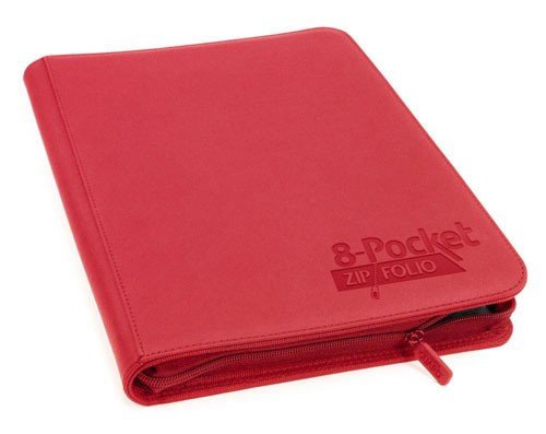 Ultimate Guard 16-lomme Zipfolio til Kort - Rød Rabatt!