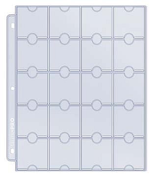 Ultra Pro 20-pocket  Coin  Mappelommer   Huller Plads Til 20 Stk  -    Quot     -    Quot     39     39    10 Stk   81702