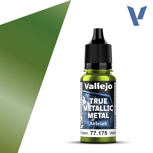 Vallejo Maling True Metallic Metal: Airbrush Amber Green 18ml