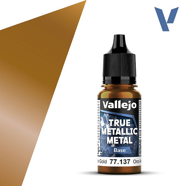 Vallejo Maling True Metallic Metal: Base Arcane Gold 18ml