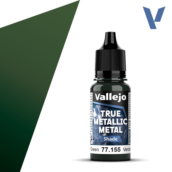 Vallejo Maling True Metallic Metal: Shade Amber Green 18ml