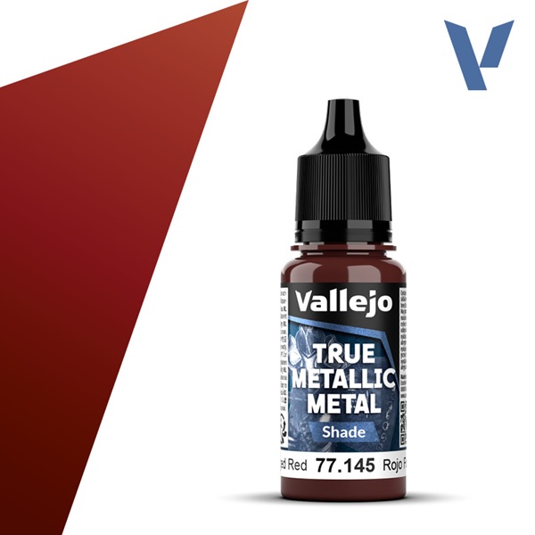 Vallejo Maling True Metallic Metal: Shade Forged Red 18ml