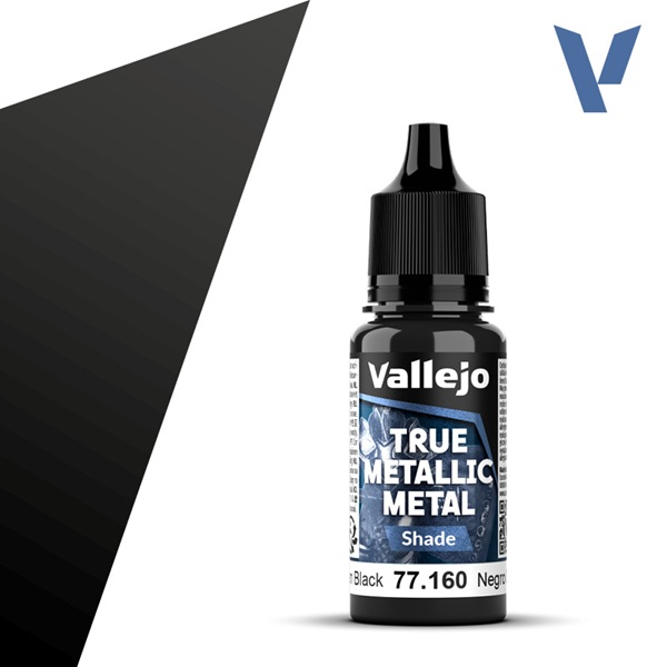 Vallejo Maling True Metallic Metal: Shade Obsidian Black 18ml