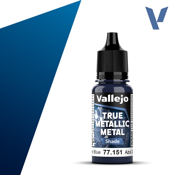 Vallejo Maling True Metallic Metal: Shade Sapphire Blue 18ml
