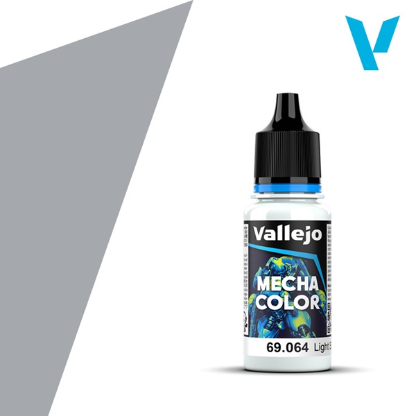 Vallejo Mecha Airbrush Color: Metallic Light Steel 18ml
