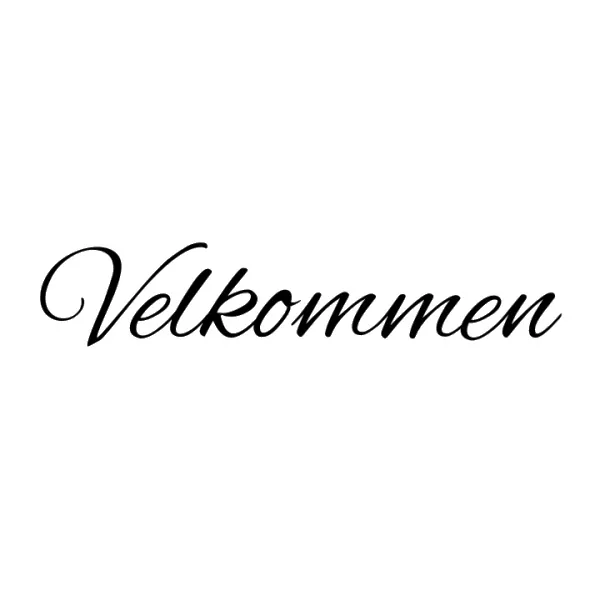 Stort Velkommen Vægklistermærke - Hygge til Dit Hjem
