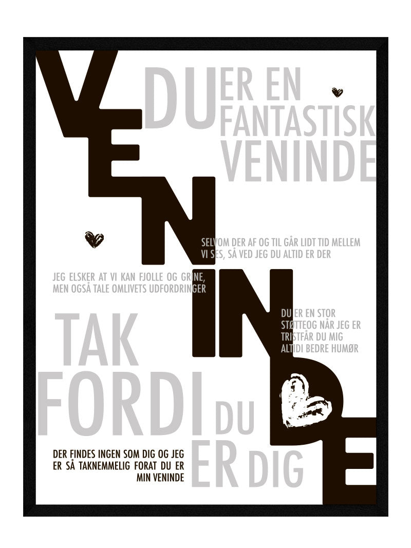 Veninde Plakat Personlig Plakat