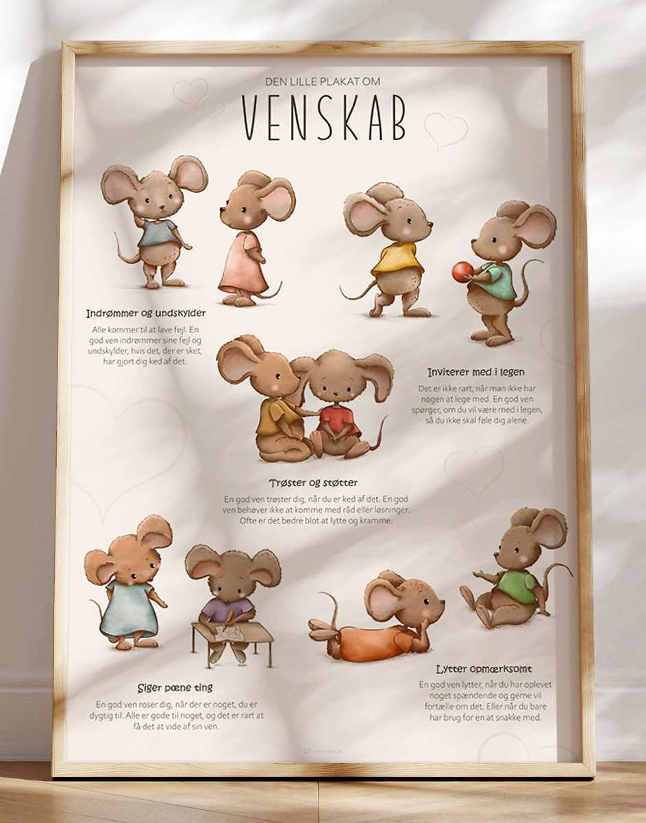 Venskabsplakat Samtaleplakat   Venskab Til Børn