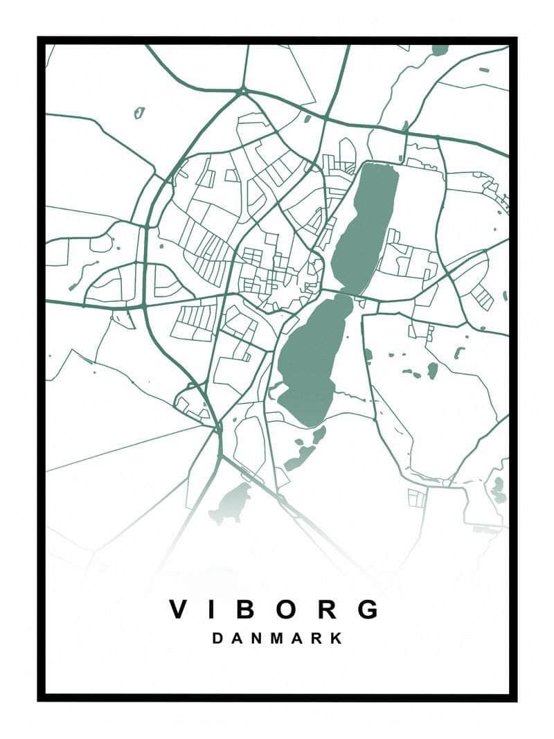 Viborg Bykort Plakat – En gave til Viborg-elskere!
