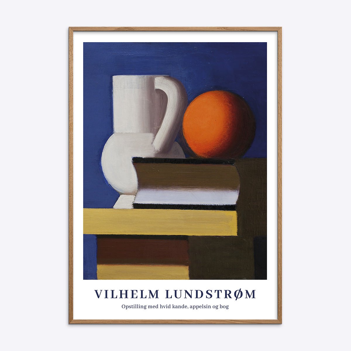 Vilhelm Lundstrøm Opstilling Med Hvid Kande  Appelsin   Bog