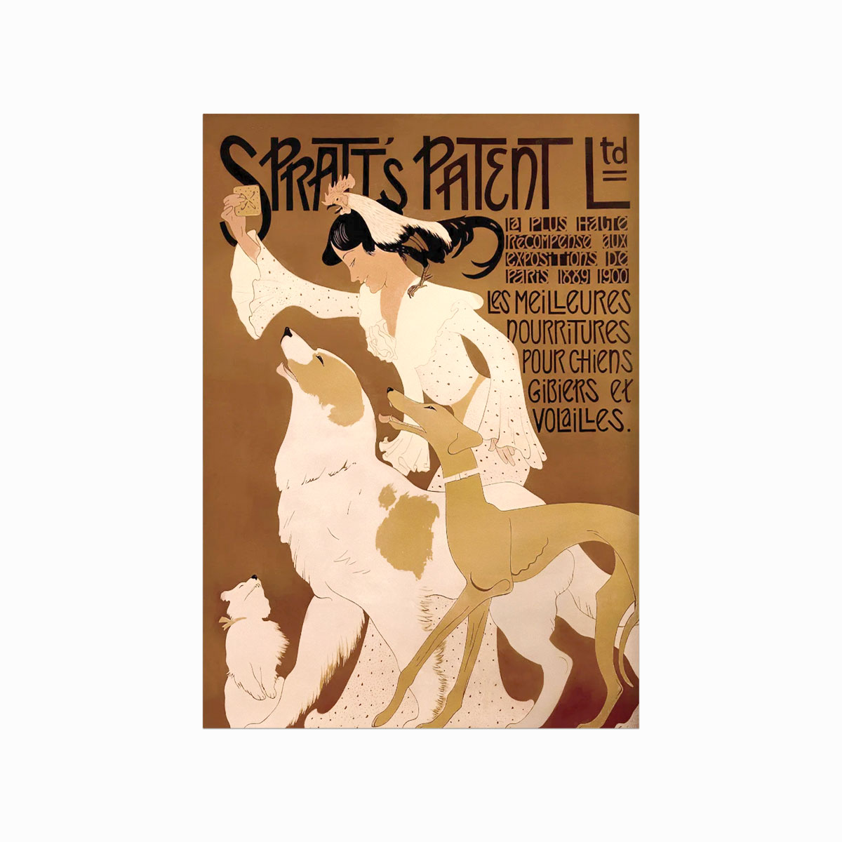 Vintage Plakat fra Spratt Patent – Unik Indretning!