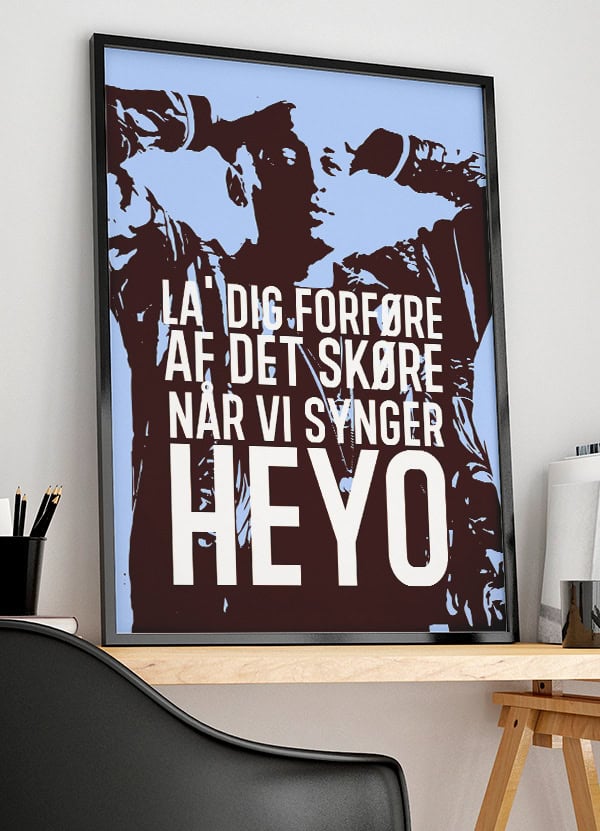 Wafande Plakat - Heyo Blå A4 - Perfekt til dit hjem!