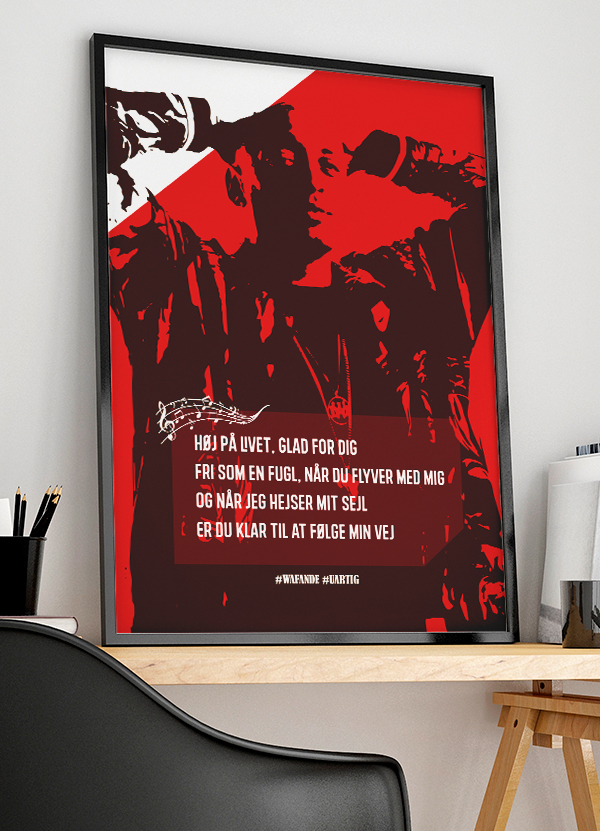 Wafande Plakat - Uartig A4 Kunst til Dit Hjem