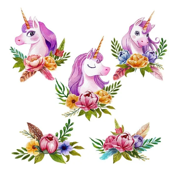 Magisk Lilla Enhjørning Wallsticker til Drømmeværelset