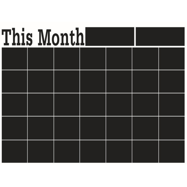 Månedlig Vægkalender til Kridt – Organiser Med Stil 58x43cm